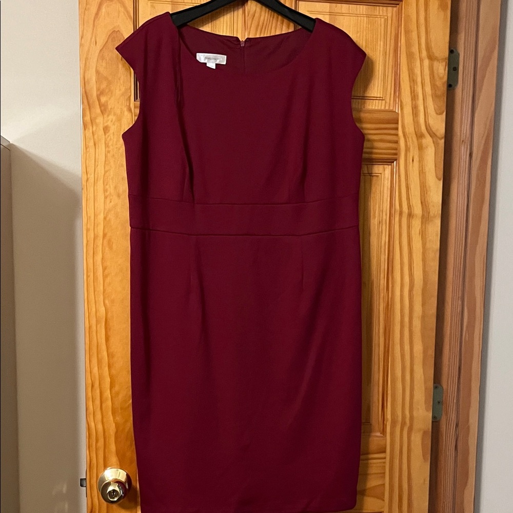 Dress Barn Rich Burgundy Midi Dress